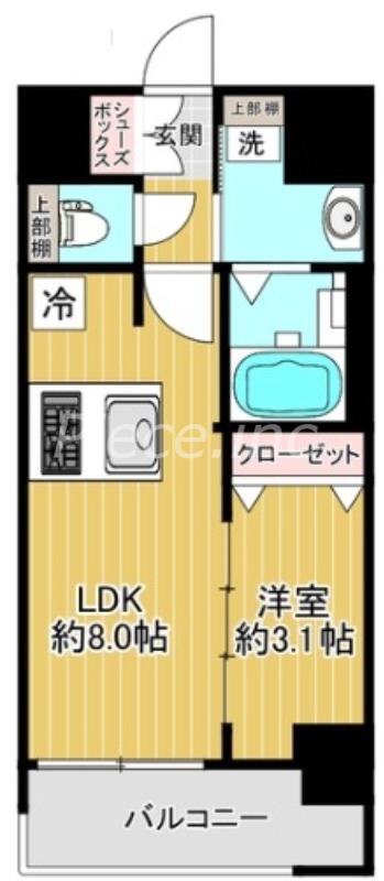 SHOKEN RESIDENCE 大阪都島(1LDK/2階)の間取り写真