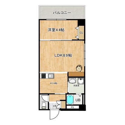 GK.BLD(1LDK/2階)の間取り写真