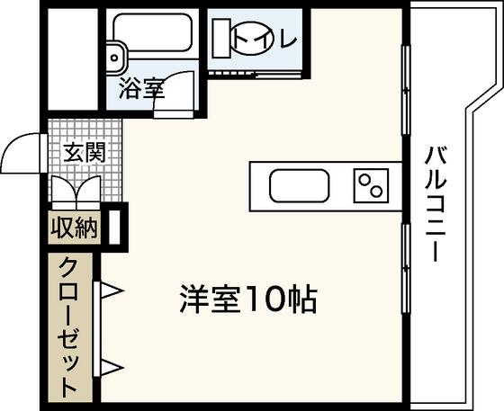 日商岩井袋町マンション(ワンルーム/7階)の間取り写真