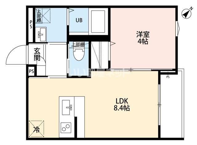 ROBOT HOME 西八王子II(1LDK/1階)の間取り写真