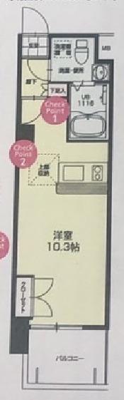 NO72 HABOR イースト TOWER(ワンルーム/20階)の間取り写真
