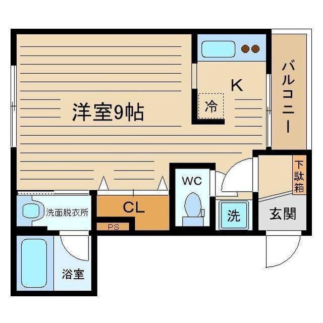 ハイツシルヴィア(1K/1階)の間取り写真