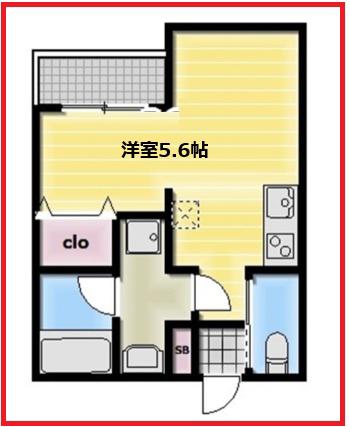 東武大師線 大師前駅 徒歩15分 3階建 築5年(ワンルーム/3階)の間取り写真