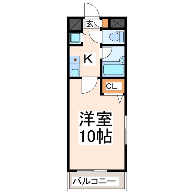 OSガーデン(1K/5階)の間取り写真