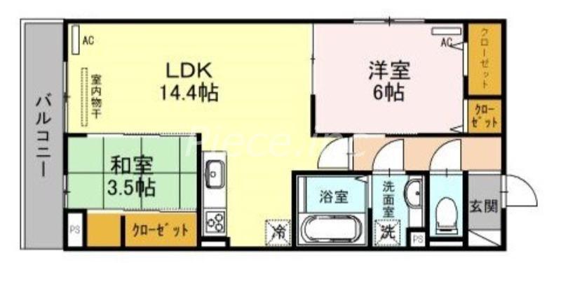 CLASHIST中宮 サウス(2LDK/3階)の間取り写真