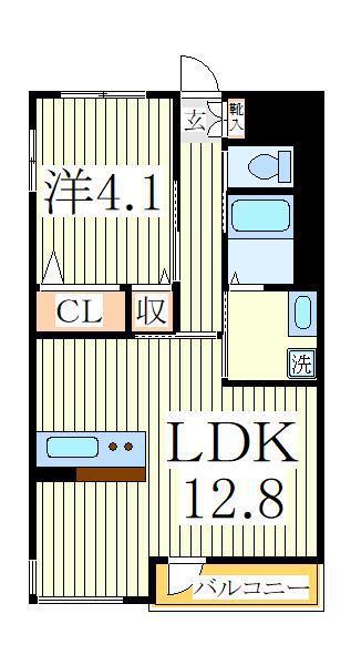 リエート(1LDK/2階)の間取り写真