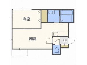 アールベリ元町(1LDK/2階)の間取り写真