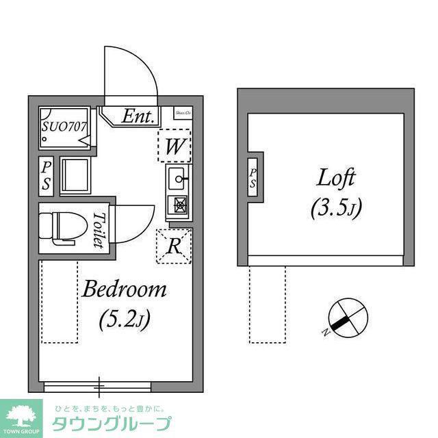 リバーサイドレジデンス大泉学園(ワンルーム/1階)の間取り写真