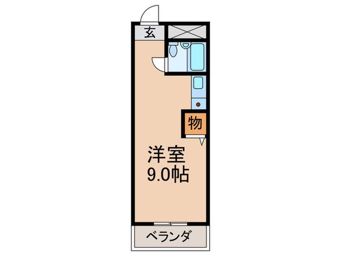 パークハイツ エクセル(ワンルーム/4階)の間取り写真
