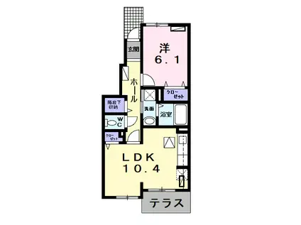 ファミーリャ II(1LDK/1階)の間取り写真