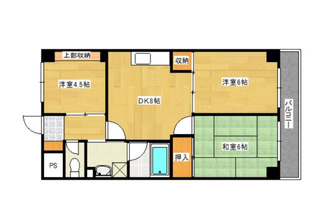 大一ヒルズ(3DK/5階)の間取り写真