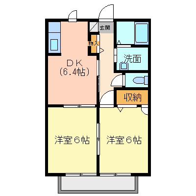 セフィラ和霊(2DK/1階)の間取り写真
