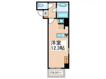 アムス四谷三丁目(ワンルーム/4階)の間取り写真
