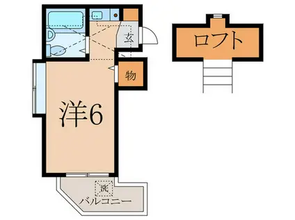 シャングリ・ラM(ワンルーム/1階)の間取り写真
