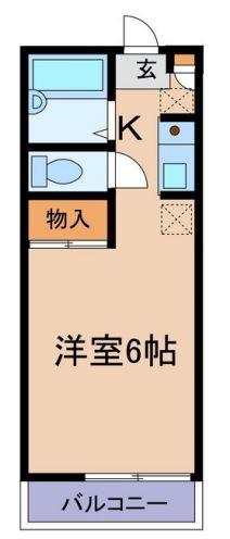 レジデンス八島(ワンルーム/2階)の間取り写真