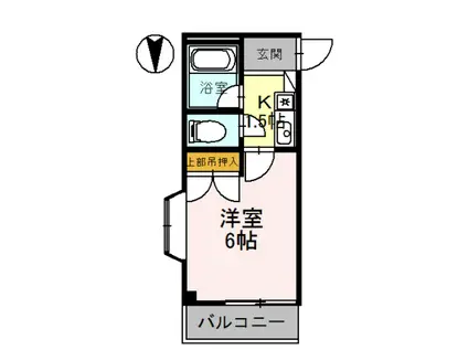スカイビュー(1K/4階)の間取り写真