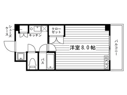 プレジール教育大前(1K/3階)の間取り写真