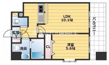 アーバネックス・谷町(1LDK/10階)の間取り写真