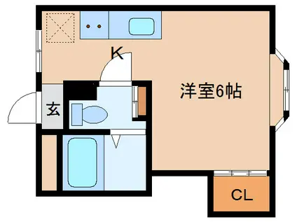 コーポタムラ(1K/1階)の間取り写真