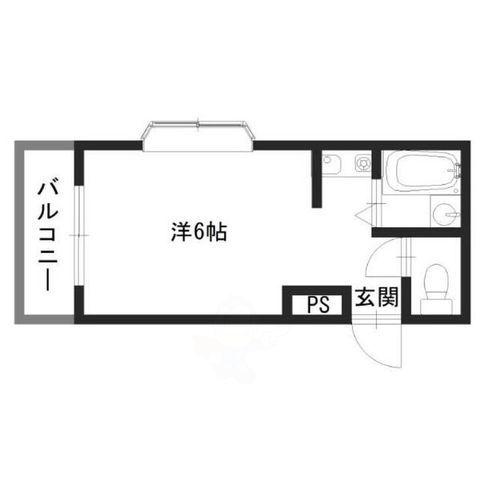 ハイツ北代(ワンルーム/3階)の間取り写真