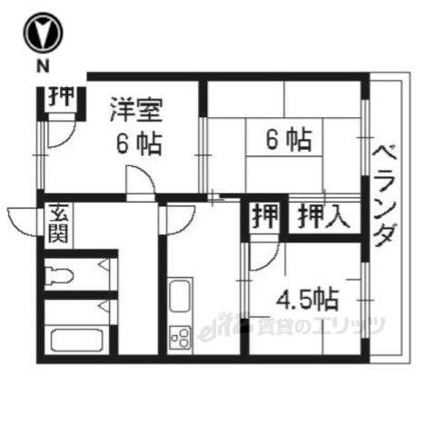 ONコーポ(3K/2階)の間取り写真