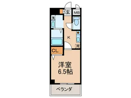 ヴィラ・フロイデ(1K/1階)の間取り写真