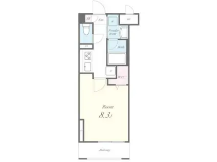 RAXA 神田須田町(1K/6階)の間取り写真