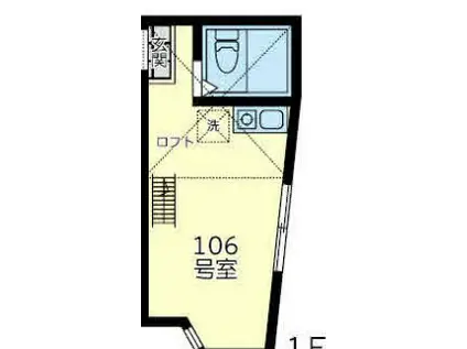 オアシス戸部B(ワンルーム/1階)の間取り写真