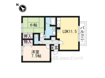 THICK FOREST(2LDK/3階)の間取り写真