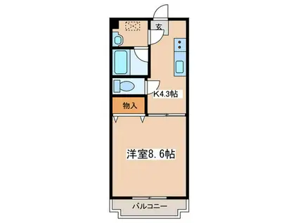 アルカディアアベニュー(1K/3階)の間取り写真