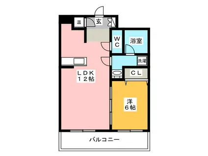 ラ・ペール・モリ(1LDK/7階)の間取り写真