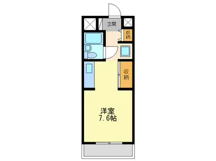 サンヒルズ(ワンルーム/3階)の間取り写真