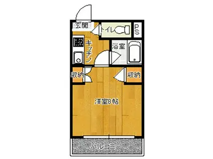 インカレッジメント(1K/3階)の間取り写真