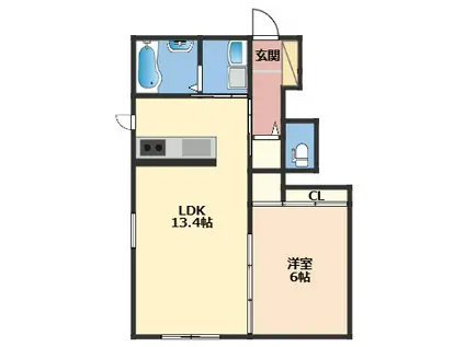 シャーメゾン和田(1LDK/1階)の間取り写真