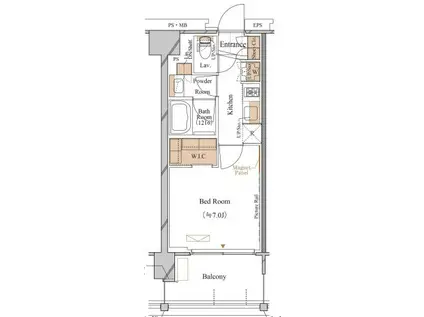 ブランシエスタ久が原(1K/6階)の間取り写真