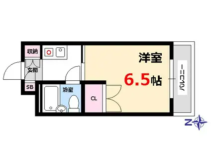 ミユキフラッツ(1K/2階)の間取り写真