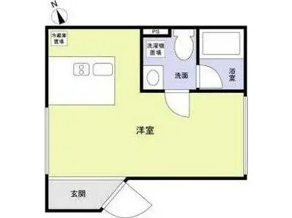 TRIAS333(ワンルーム/1階)の間取り写真