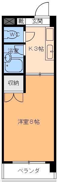 アメニティー御宝(1K/5階)の間取り写真