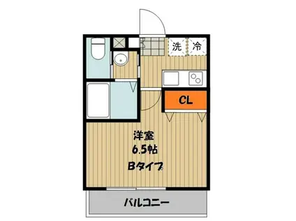キャメル清瀬(1K/2階)の間取り写真