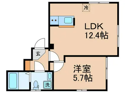 アリビオ上池袋(1LDK/1階)の間取り写真