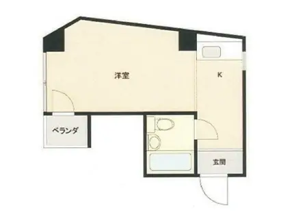 メゾン・ド・オルム(ワンルーム/1階)の間取り写真