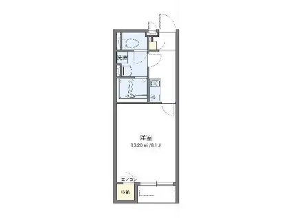 クレイノチャンティック松村(1K/1階)の間取り写真