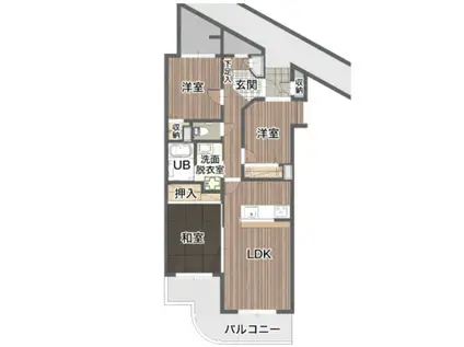 グランヴィ島内(3LDK/5階)の間取り写真