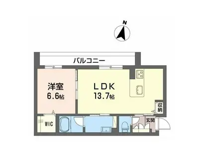 サン ウィステリアA(1LDK/3階)の間取り写真