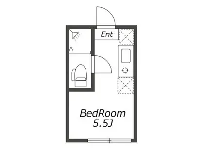 TOKYOβ清瀬(ワンルーム/2階)の間取り写真