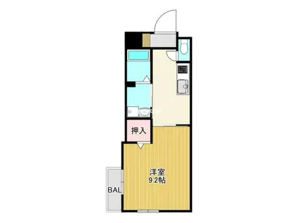 メルヴェール496朝倉街道(1K/5階)の間取り写真