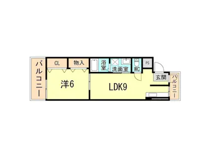 第二中村マンション(1LDK/2階)の間取り写真