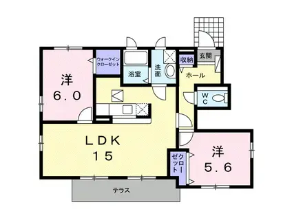 プチ・ショコラ(2LDK/1階)の間取り写真