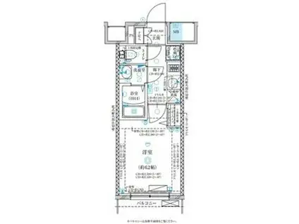 ディアレイシャス名古屋太閤通II(1K/8階)の間取り写真