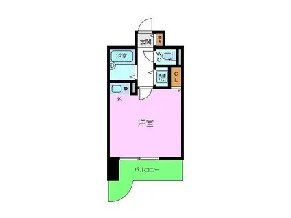 プランドールマサキ(ワンルーム/8階)の間取り写真